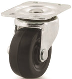 DH CASTERS C-GD20RS Swivel Caster, 2 in Dia Wheel, 15/16 in W Wheel, Rubber Wheel, 90 lb