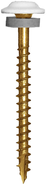 GRK Fasteners 120670 Cabinet Screw, 1-1/2 in L, Washer Head, Star Drive, Zip-Tip Point, Steel, Powder-Coated, 80 PK