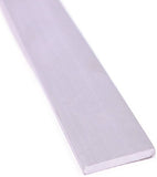 M-D 61051 Flat Bar, 1 in W, 72 in L, 1/8 in Thick, Aluminum, Mill, 6063 Grade
