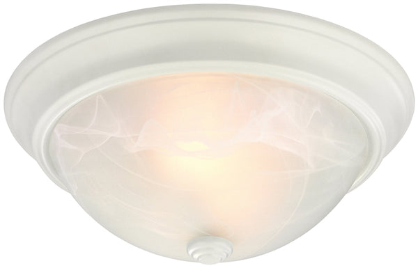 Boston Harbor 41800-WH Flush Mount Ceiling Fixture, 120 V, 60 W, A19 or CFL Lamp, White Fixture