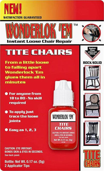 Wonderlok'em W2082 Tite Chair Glue, 5 g Bottle