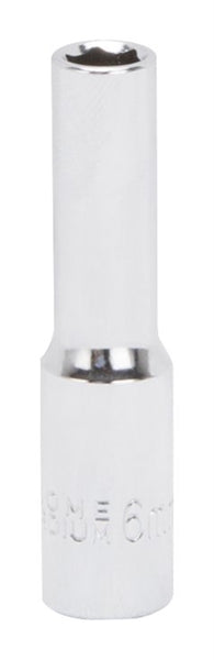 Vulcan MT6487804 Drive Socket, 6 mm Socket, 1/4 in Drive, 6-Point, Chrome Vanadium Steel, Chrome