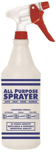 SM ARNOLD 92-763 Sprayer Bottle, 32 oz Capacity, Trigger Nozzle, Red/White