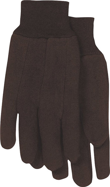 BOSS 4020-6 Classic Protective Gloves, L, Straight Thumb, Clute-Cut, Knit Wrist Cuff, Polyester, Brown