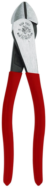 KLEIN TOOLS D248-8 Diagonal Cutting Plier, 8-1/16 in OAL, 3/4 in Cutting Capacity, Red Handle, Ergonomic Handle