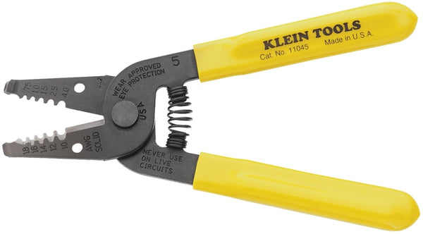 Klein-Kurve 11045 Wire Stripper, 10 to 18 AWG Wire, 10 to 18 AWG Solid Stripping, 6-1/4 in OAL, Textured Handle
