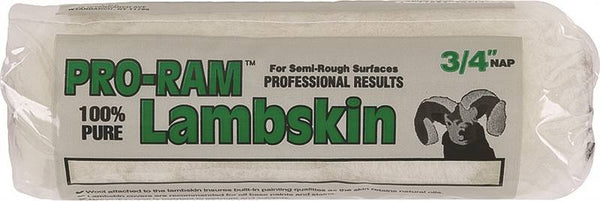Linzer RC 705 Paint Roller Cover, 3/4 in Thick Nap, 9 in L, Lambskin Cover