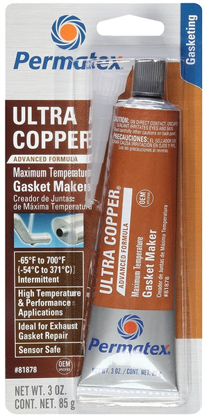Permatex 81878 Gasket Maker, 3 oz Tube, Paste, Mild