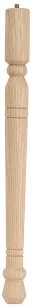 Waddell Early American 2578 Table Leg, 27-3-4 in H, Hardwood, Smooth Sanded