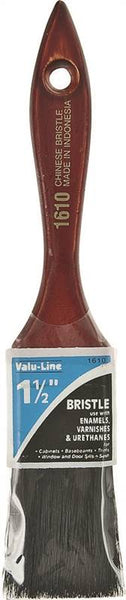 Linzer 1610-1.5 Varnish/Wall Brush, 1-1/2 in W, 2 in L Bristle, China Bristle, Varnish Handle