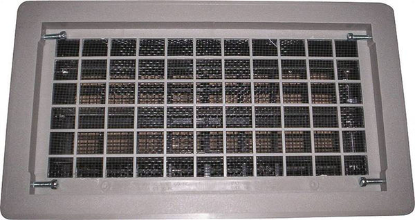Bestvents 315CGR Foundation Vent, 62 sq-in Net Free Ventilating Area, Mesh Grill, Thermoplastic, Gray