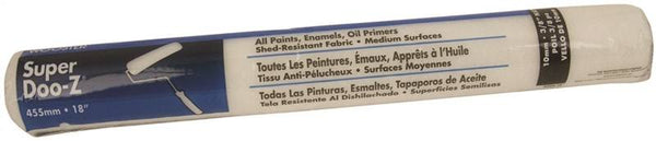 WOOSTER R205-18 Paint Roller Cover, 3/8 in Thick Nap, 18 in L, Fabric Cover, White