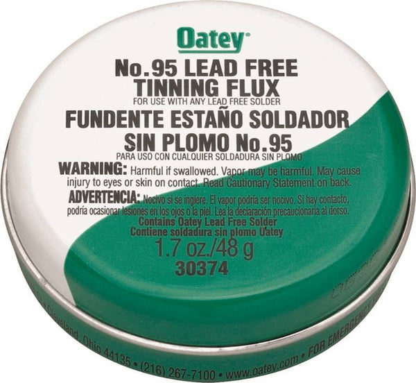 Oatey 30374 Tinning Flux, 1.7 oz, Paste, Yellow