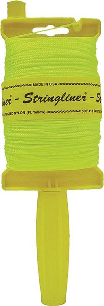 Stringliner 11712 Line Reel, 500 ft L Line, Fluorescent Yellow Line