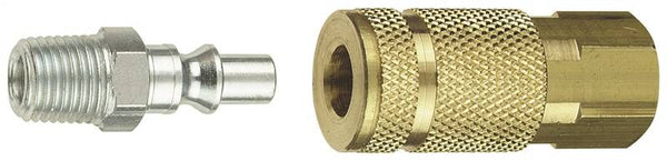 Tru-Flate 13-301 Coupler and Plug Set, 1/4 in