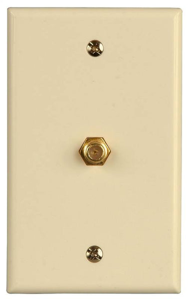 Zenith VW1001WJ1A Wallplate, 4-1/2 in L, 2-3/4 in W, Almond