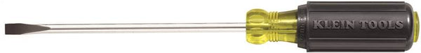 KLEIN TOOLS 605-4 Screwdriver, 1/4 in Drive, Cabinet Drive, 8-11/32 in OAL, 4 in L Shank, Rubber Handle
