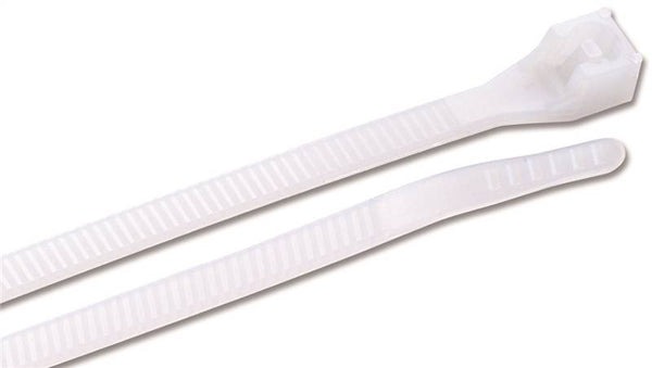 GB 46-507N Cable Tie, Double-Lock Locking, 6/6 Nylon, Natural
