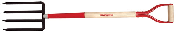 RAZOR-BACK 72103/SALD Spading Fork, 7 in W Tine, 11 in L Tines, Diamond Shaped Tine, 4 -Tine, Steel Tine