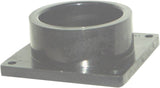 US Hardware RV-700C Socket with Flange, 1-1/2 in ID, Slip, ABS, Black