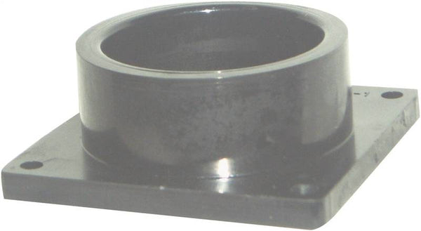 US Hardware RV-700C Socket with Flange, 1-1/2 in ID, Slip, ABS, Black