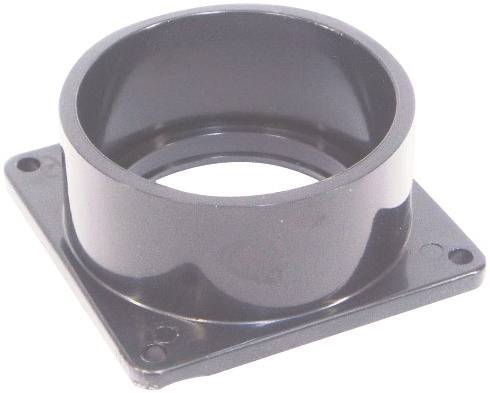 US Hardware RV-702B Socket with Flange, 3 in ID, Slip x Female, ABS, Black