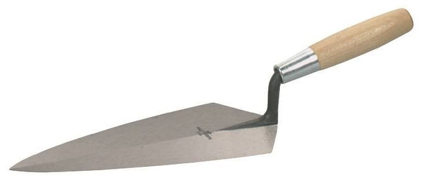 Marshalltown 19 11 Brick Trowel, 11 in L Blade, 5-1/2 in W Blade, Steel Blade, Wood Handle