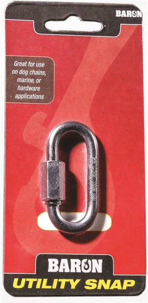 BARON C-7350T-1/8 Quick Link, 220 lb Working Load, Steel, Zinc