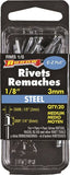 Arrow RMS1/8 Pop Rivet, Medium, 1/4 in L, Steel