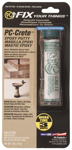 PROTECTIVE COATING PC-CRETE 025581 Epoxy Putty, Off-White, Solid, 2 oz Cylinder