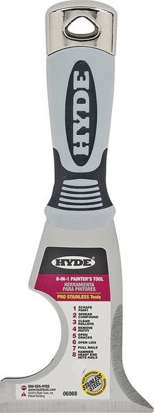HYDE Pro Stainless 06988 8-In-1 Multi-Tool, Stainless Steel, Gray