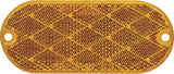 PM V480 V480A Oblong Reflector, Amber Reflector, 1.9 in W Reflector, 4.33 in H Reflector