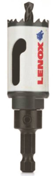 Lenox Speed Slot 1772483 Hole Saw, 1-1-8 in Dia, 1-9-16 in D Cutting, 1-4 in Arbor, M2 HSS Cutting Edge