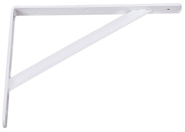 Knape & Vogt 208 WH 400 Shelf L-Bracket, 16 in L, Steel