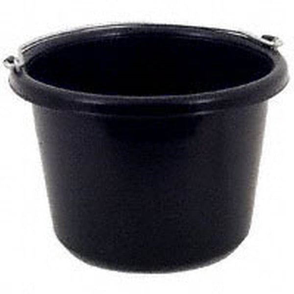 FORTEX-FORTIFLEX N-400-8BX Utility Pail, 8 qt Volume, Fortalloy Rubber Polymer, Black