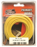 Road Power 55843833/18-1-14 Electrical Wire, 18 AWG Wire, 25/60 VAC/VDC, Copper Conductor, Yellow Sheath, 33 ft L