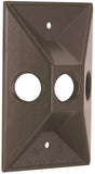BELL 5189 5189-7 Weatherproof Cluster Cover, 2.844 in W, Rectangular, 1 -Gang, Aluminum, Bronze, Powder-Coated