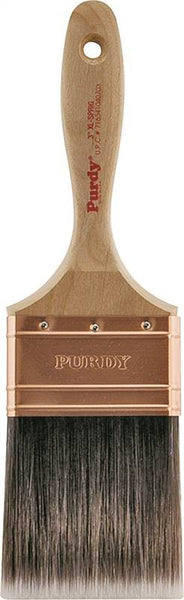 Purdy XL Sprig 144380330 Flat Trim Brush, 3 in W, 3-3/16 in L Bristle, Nylon/Polyester Bristle, Beavertail Handle