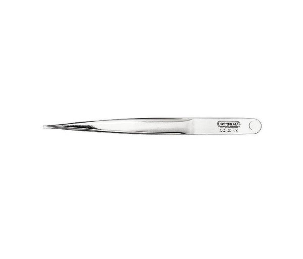 GENERAL 401XX Industrial Tweezer Set, Strong Sharp Point, Stainless Steel, Nickel, 4-1/2 in OAL