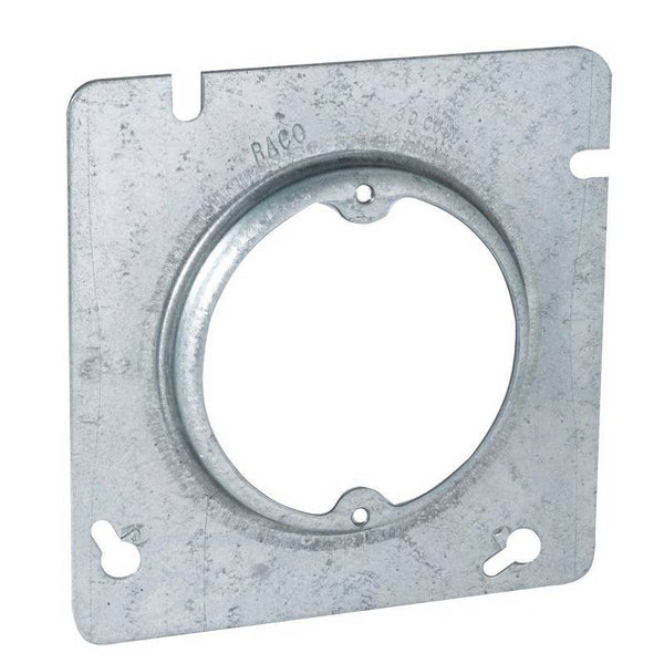 RACO 829 Electrical Box Cover, 4-11/16 in L, 4-11/16 in W, Square, Galvanized Steel