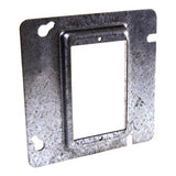 RACO 8837 Box Cover, 1/2 in L, 4-3/4 in W, Square, 1 -Gang, Steel, Gray