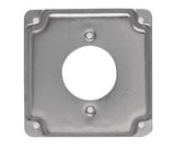 RACO 811C Exposed Work Cover, 1-23/32 in Dia, 4-3/16 in L, 4-3/16 in W, Square, Galvanized Steel, Gray