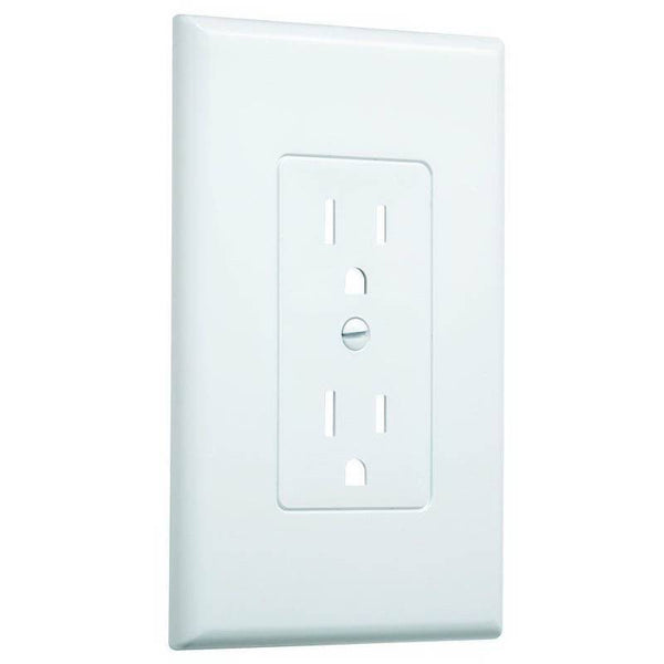 HUBBELL 2500W Wallplate, 4-3/4 in L, 2.93 in W, 1 -Gang, Plastic, White