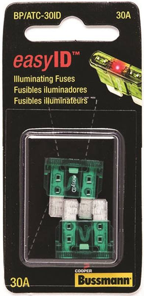 Bussmann BP/ATC-30ID Automotive Fuse, Blade Fuse, 32 VDC, 30 A, 1 kA Interrupt