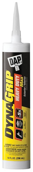 DAP DYNAGRIP 27511 Construction Adhesive, White, 9 oz Cartridge