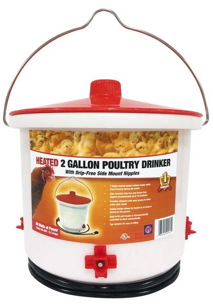 FARM INNOVATORS HB-60P Poultry Drinker, 2 gal Capacity