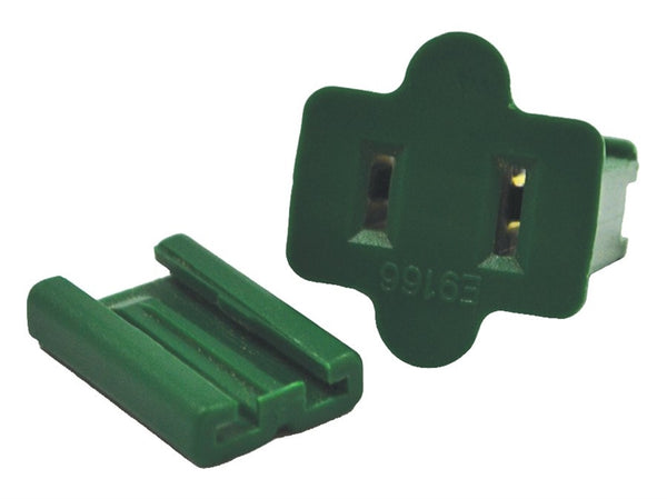 Holiday Bright Lights ZPLG-F Slide Plug, Female, Green, For: C7 and C9 18 AWG SPT-1 Cord