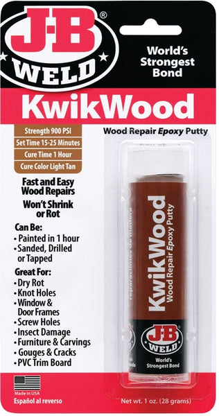 J-B WELD 8257 Epoxy Putty, Light Tan, 1 oz Stick Pack