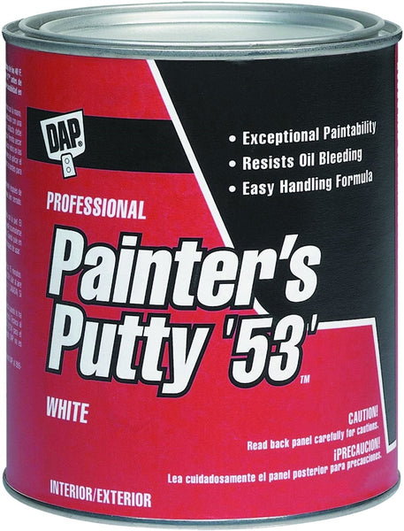DAP 12240 Painter's Putty, Paste, Musty, White, 0.5 pt Tub