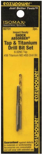 EAZYPOWER 82731 Tap and Drill Set, Titanium